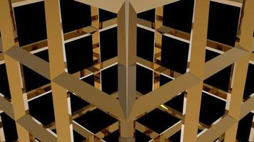 fondo de estructura geométrica de estructura metálica moderna 3d de bronce foto