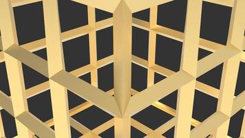 golden 3d modern wireframe geometric structure background photo