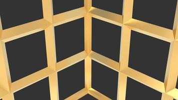 golden 3d modern wireframe geometric structure background photo