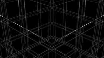 black wireframe geometric structure background photo