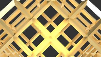 golden 3d modern wireframe geometric structure background photo