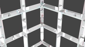 fondo de estructura geométrica de estructura metálica moderna 3d de diamante foto