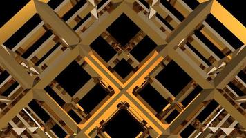 fondo de estructura geométrica de estructura metálica moderna 3d de bronce foto