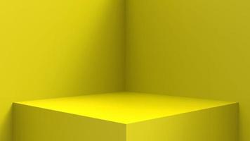 blank stand interior design, empty room for show case background, 3D rendering lime color blank stand interior design photo