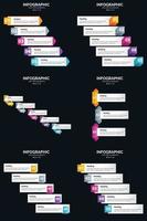 cree presentaciones atractivas con nuestro paquete de infografías vectoriales vector