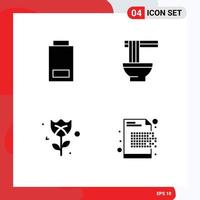 Creative Icons Modern Signs and Symbols of battery romance status noodles cryptography Editable Vector Design Elements