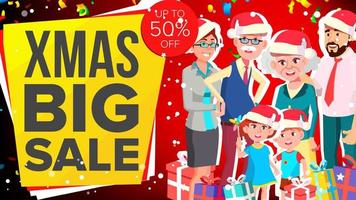 Christmas Sale Banner Vector. Sale Background. Big Offer. Illustration vector