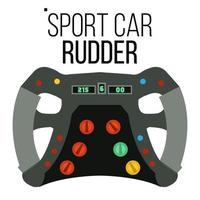 vector de volante de coche deportivo. carreras de autos deportivos. rally turbo. ilustración aislada
