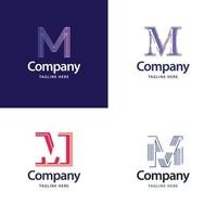 Letter M Big Logo Pack Design Creative Modern logos design for your business vector