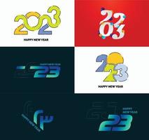 Big Set of 2023 Happy New Year logo text design 2023 number design template vector