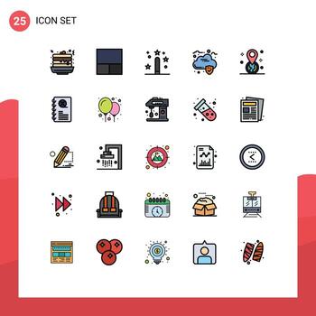 25 Creative Icons Modern Signs and Symbols of pin gps development geolocation data Editable Vector Design Elements