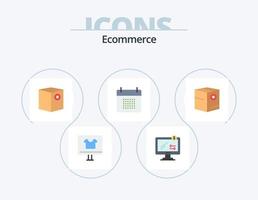 Ecommerce Flat Icon Pack 5 Icon Design. event. calendar. shopping. appointment. no vector