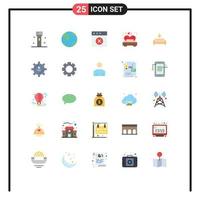25 Universal Flat Colors Set for Web and Mobile Applications sofa valentine geography love mac Editable Vector Design Elements