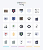 paquete de iconos planos de seguridad creativa 25 como proteger. blindaje. blindaje. seguridad. llave vector