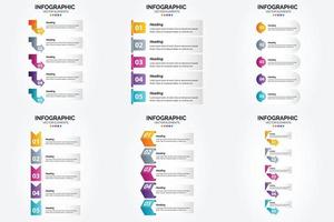 conjunto de infografías vectoriales de diseño plano para publicidad en folletos. volantes y revistas. vector