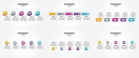 conjunto de infografías vectoriales de diseño plano para publicidad en folletos. volantes y revistas. vector