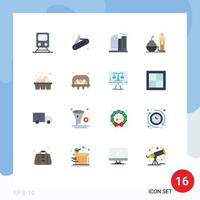 Universal Icon Symbols Group of 16 Modern Flat Colors of eggs problem building modern business Editable Pack of Creative Vector Design Elements