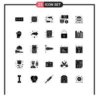 25 Creative Icons Modern Signs and Symbols of lock brain bank sitting table drinking Editable Vector Design Elements