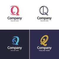 Letter Q Big Logo Pack Design Creative Modern logos design for your business vector