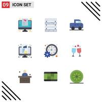 9 Creative Icons Modern Signs and Symbols of management money car chart kpi Editable Vector Design Elements