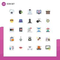 Universal Icon Symbols Group of 25 Modern Flat Colors of screen bug remove patient health Editable Vector Design Elements