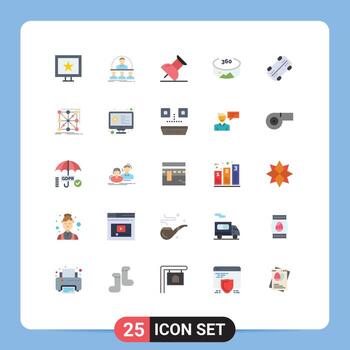 paquete de interfaz de usuario de 25 colores planos básicos de elementos de diseño de vector editables de patín deportivo de marcador de datos de aplicación