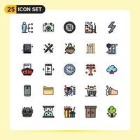 paquete de iconos de vector de stock de 25 signos y símbolos de línea para elementos de diseño de vector editables seo de progreso de hoja de escalera de propiedad