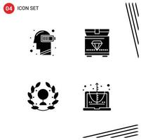 Universal Solid Glyphs Set for Web and Mobile Applications battery day mental chest leaf Editable Vector Design Elements