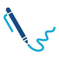 Pen Glyph Two Color Icon vector