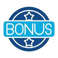 Bonus Glyph Two Color Icon vector