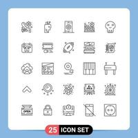 25 Creative Icons Modern Signs and Symbols of biochemistry firewall school database optimization Editable Vector Design Elements