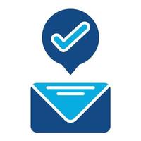 Opt In Glyph Two Color Icon vector