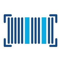 Barcode Glyph Two Color Icon vector