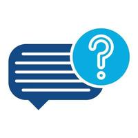 Ask Glyph Two Color Icon vector