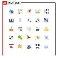 Stock Vector Icon Pack of 25 Line Signs and Symbols for interface collage feeling notification alert Editable Vector Design Elements