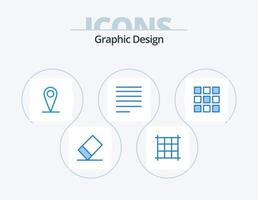 diseño azul paquete de iconos 5 diseño de iconos. . red. vector