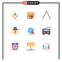 9 Creative Icons Modern Signs and Symbols of computer antivirus top alert jewelry Editable Vector Design Elements