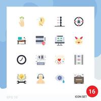User Interface Pack of 16 Basic Flat Colors of security network out internet transmission Editable Pack of Creative Vector Design Elements