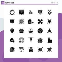 25 Thematic Vector Solid Glyphs and Editable Symbols of ireland award transfer money strategy Editable Vector Design Elements