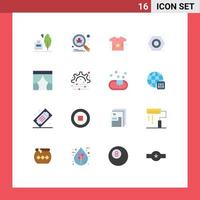 Universal Icon Symbols Group of 16 Modern Flat Colors of interior plumbing baby plumber mechanical Editable Pack of Creative Vector Design Elements