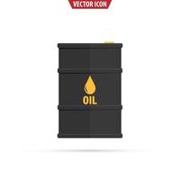 Oil barrel icon. Oil can container. Isolated vector sketch