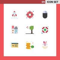9 Creative Icons Modern Signs and Symbols of nature arbor hardware report document Editable Vector Design Elements