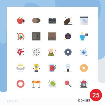 Set of 25 Modern UI Icons Symbols Signs for development code identity thanksgiving ham Editable Vector Design Elements