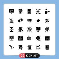 25 iconos creativos signos y símbolos modernos de avatar pp red móvil blockchain elementos de diseño vectorial editables vector