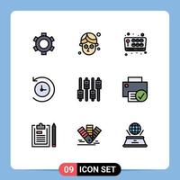 9 Creative Icons Modern Signs and Symbols of volume sound game equalizer future Editable Vector Design Elements