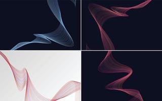 Collection of geometric minimal lines pattern set vector