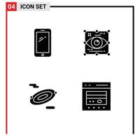 4 Creative Icons Modern Signs and Symbols of phone view huawei design science Editable Vector Design Elements