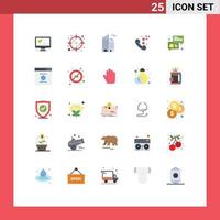 25 iconos creativos signos y símbolos modernos de chat boda valor corazón teléfono elementos de diseño vectorial editables vector