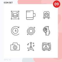 9 Thematic Vector Outlines and Editable Symbols of baby pregnancy trolly support help Editable Vector Design Elements