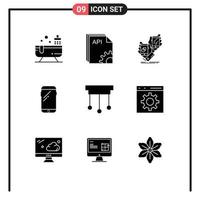 Set of 9 Modern UI Icons Symbols Signs for huawei smart phone software phone placement Editable Vector Design Elements